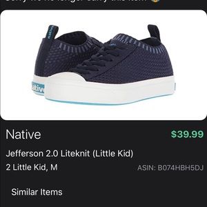 Native Shoes size 2